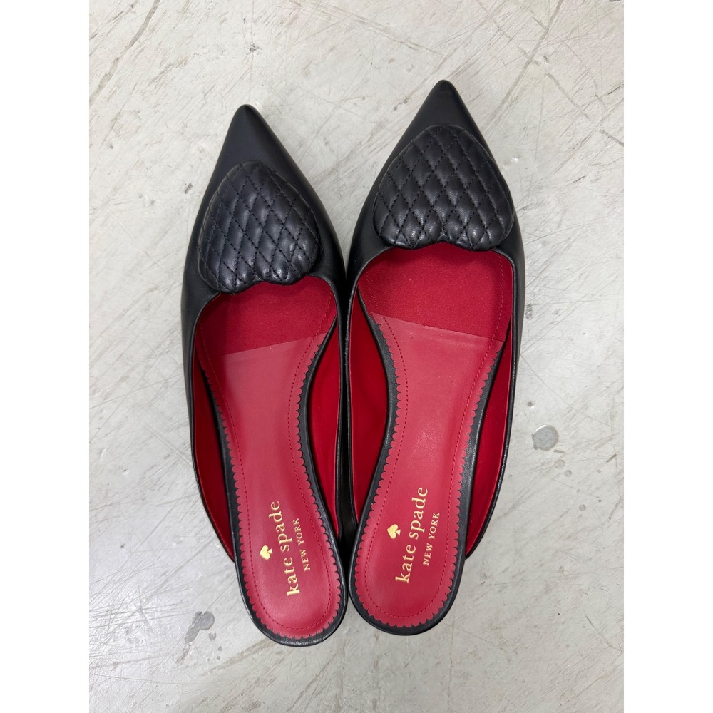 Kate Spade New York Zola Heart Whimsygoth witchy Mule SZ 8.5M Black NWT